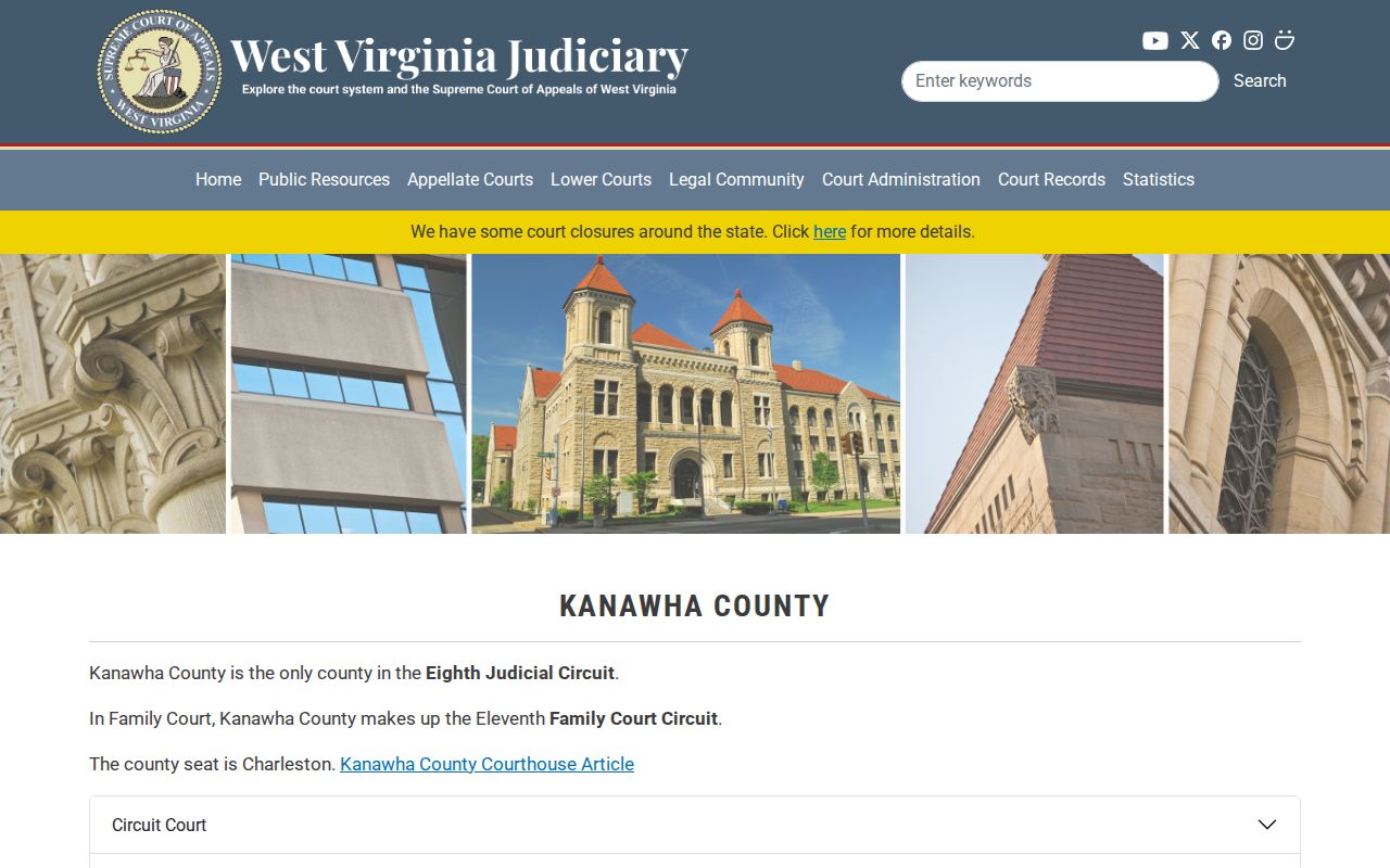 Kanawha County criminal history court directory